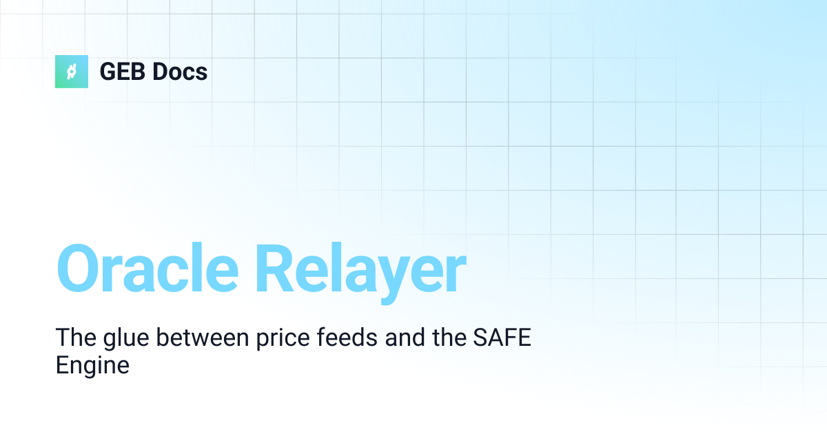 Oracle Relayer | GEB Docs